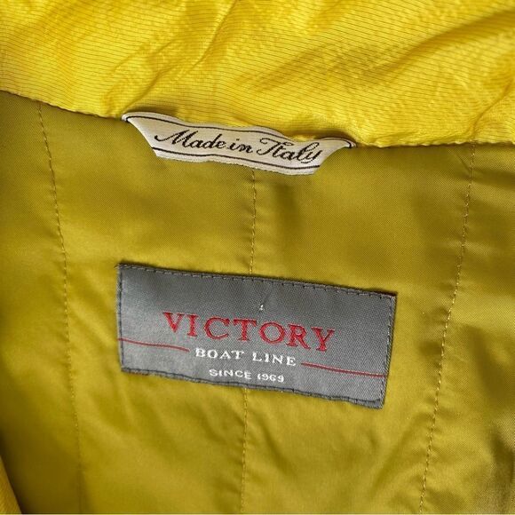 Victory Boat Line chartreuse yellow trench jacket size 42 US 6 Small - Picture 6 of 7